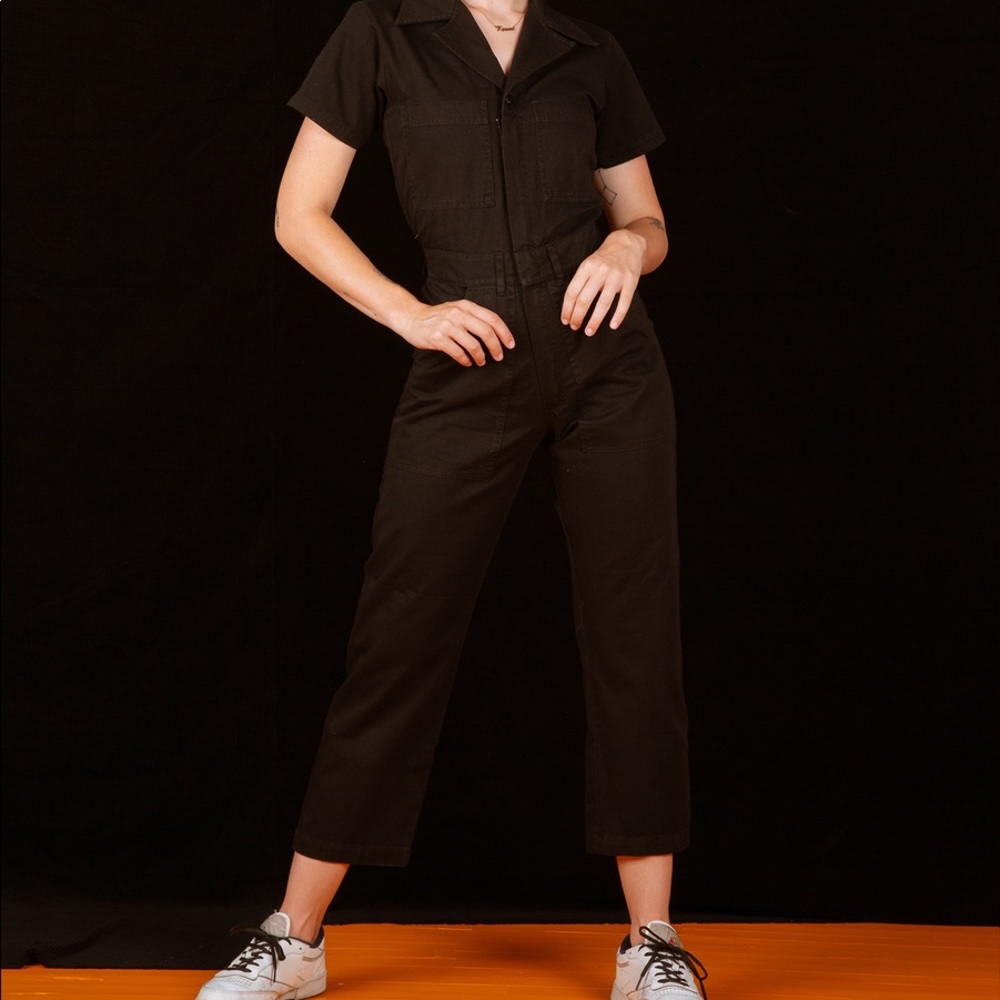 BIG BUD PRESS SHORTSLEEVED JUMPSUIT BLACK